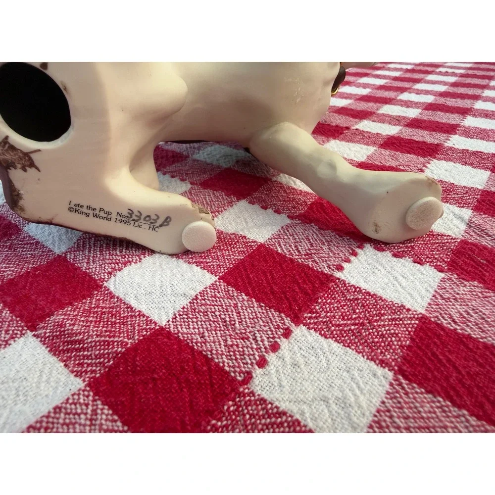 Vintage 1995 King World Little Rascals Pete the Pup Figurine 3303B Dog Statue - Picture 10 of 11